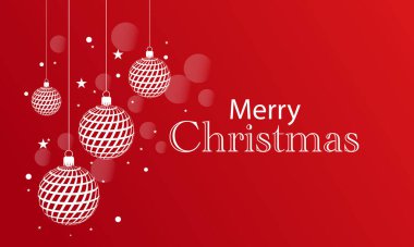 Kızıl Arkaplanda Zarif Noel Soytarıları