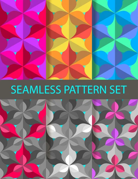 Origami seamless pattern set — Stock Vector