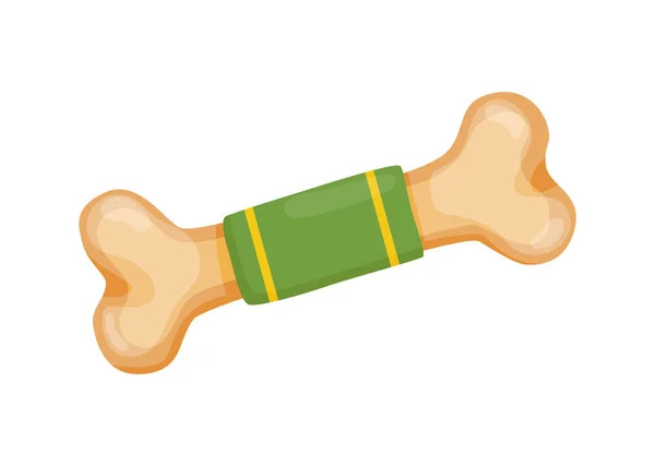 Pet shop icon. Decorative bone for dog. Pet accessory. Vector illustration in flat style clip art. Petshop supermarket — Stock Vector
