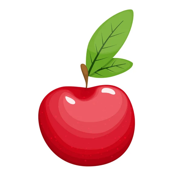 Bunte Früchte. Apple-Ikone. Vektorillustration Beere und Frucht im flachen Cartoon-Stil, isoliert auf weiß. Gesunder Lebensstil oder vegetarisches Ernährungskonzept — Stockvektor