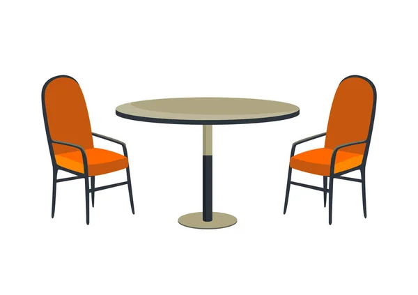 Περιοχή αίθουσας. Καφέ και έπιπλα κήπου τραπέζι και καρέκλα που απομονώνονται σε λευκό φόντο. Καλοκαιρινό καφέ. Καφενείο ή εστιατόριο ανοιχτό χώρο — Διανυσματικό Αρχείο
