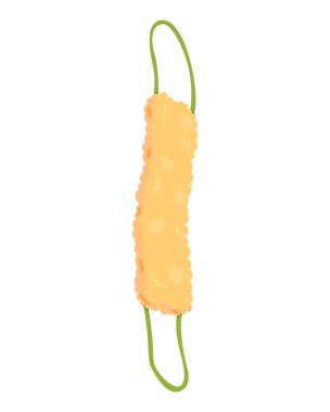 Banyo saunası bez ikonu. Zevk ve rahatlama öğesi. Buhar banyosu aksesuarının vektör çizimi