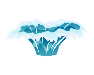 Su sıçrama animasyonu. Damlayan su özel efekti. Fx sayfası. Oyunlarda ve videolarda flaş animasyon için temiz su damlası patlaması. Çizgi film çerçevesi