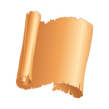 Eski kağıt parşömen. Papirüs çizimi. Eski tarz bir pankart. Ortaçağ mektubu. Kopyalama alanı olan geri belge betiği