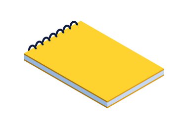 Kitaba göre izometrik çevrimdışı eğitim. Öğrenciler için klasik çalışma. Uzaklık eğitim vektörü illüstrasyonu