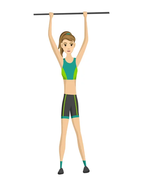 Женщина фитнес. Икона девушки, делающей спортивные упражнения. Активная и здоровая концепция жизни. Женские тренировки фитнес, аэробика или упражнения. Стройная женщина в костюме занимается фитнесом — стоковый вектор
