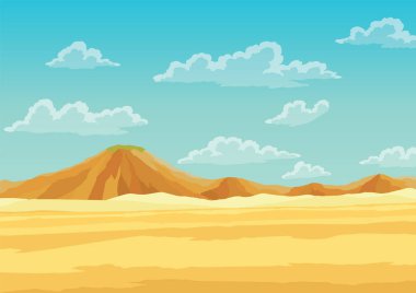 Güneşli bir günde bulutlu bir gökyüzü. Mavi bulutlu karikatür yaz zamanı. Güzel cennet arka planı.