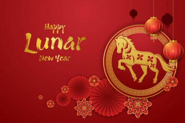 Atın yeni yıl arkaplan yılı