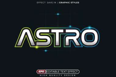 Pankart ve poster tasarımı için 3d metin efekti astro