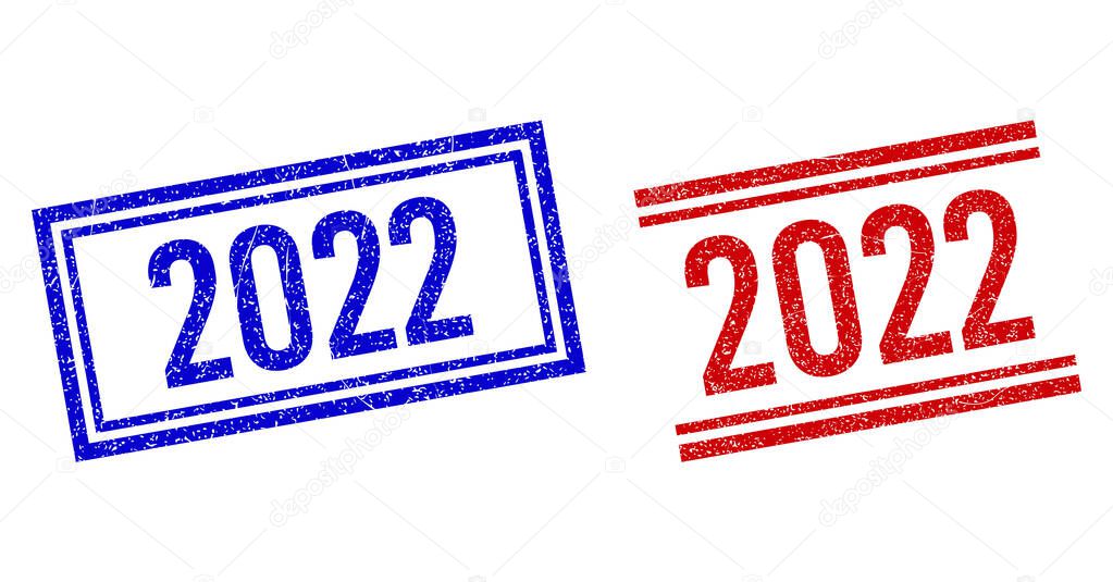 Rubber Textured 2022 Stamp Seals with Double Lines