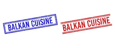 Lastik desenli BALKAN CUISINE Damgalı Çift Çizgili Mühürler