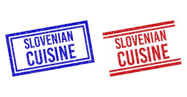 Grunge desenli SLOVENYA İkili CUISINE Mührü