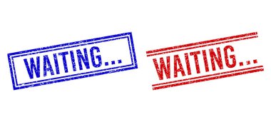 Lastik desenli bekleyiş çift çizgili pullar.