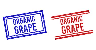 Çift Çizgili Kalıplı ORGANIC GRAPE Mührü