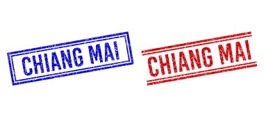 Çizilmiş Kalıplı CHIANG MAI Çift Çizgili Mühür