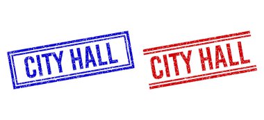 Çizilmiş Kalıplı Şehir Salonu Çift Çizgili Mühürle