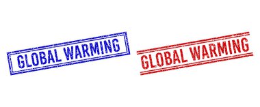 Kederli GLOBAL UYARI Çift Çizgili Damgalar