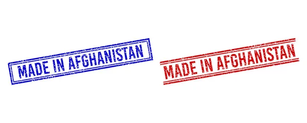 Kauçuk desenli, çift çizgili Afgan Mührü. — Stok Vektör