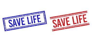 Lastik desenli çift çizgili hayat mührü.