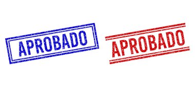 Lastik desenli çift çizgili APROBADO Damgaları