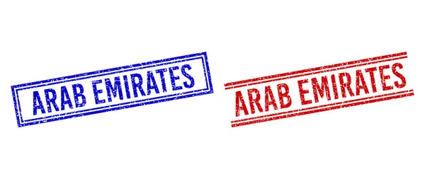 EMIRATOS ARAB texturizados raspados Selos com linhas duplas — Vetor de Stock