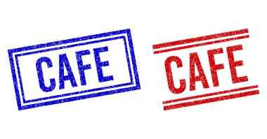 Çift Çizgili Lastik desenli CAFE Mührü