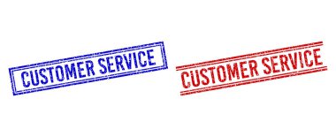 Çift Çizgili Kalıplı CUSTOMER SERVICE Mührü