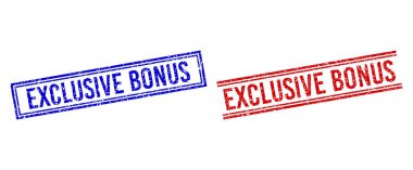 Grunge desenli ExcLUSIVE İkili Çizgili BONUS Damgaları