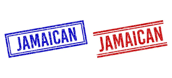 Çift Çizgili Lastik desenli JAMAICAN Mührü — Stok Vektör