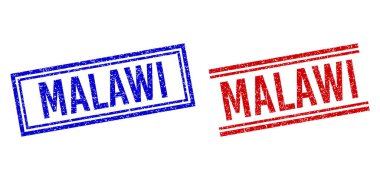 Çift Çizgili Kalıplı MALAWI Mühür