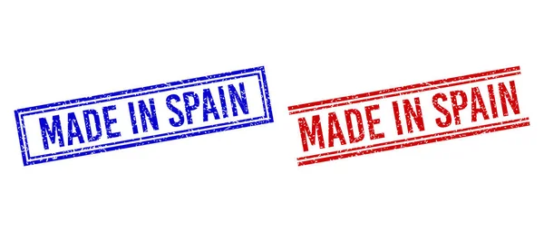 双行SPAIN邮票上刻划的纹理图案 — 图库矢量图片
