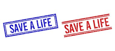 Kederli Kalıplı Bir Hayat Kurtarma Damgası Çift Çizgili Mühür