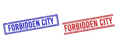 Çift Çizgili Çizgili Çizili Yasak Şehir Mührü
