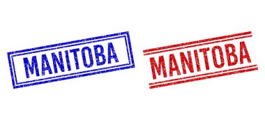 Kederli MANITOBA Çift Çizgili Damgalar