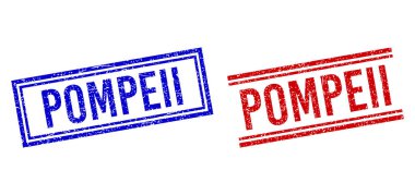 Grunge desenli POMPEII Çift Çizgili Mühür