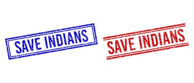 Çizilmiş Kalıplı Tasarruf Kızılderilileri Çift Çizgili Damgalar