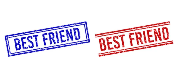 Joint texturé en caoutchouc BEST FRIEND avec doubles lignes — Image vectorielle