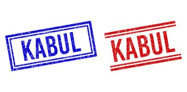 KABUL Pul Mührü Çift Çizgili Tehlike Kalıbı