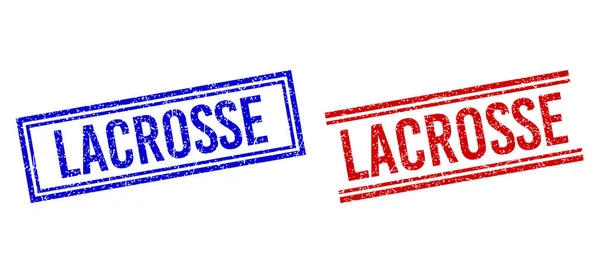 Grunge texturované LACROSSE známky s dvojitými řádky — Stockový vektor