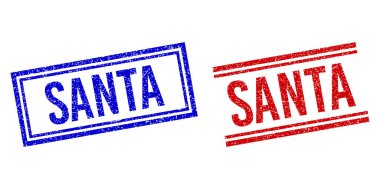 Tehlike desenli Noel Baba Damgası Çift Çizgili Mühürler