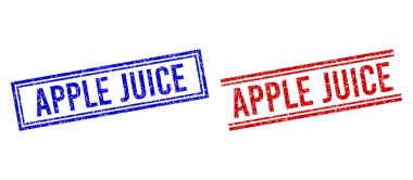 Çift Çizgili Lastik desenli APPLE JUICE Mührü