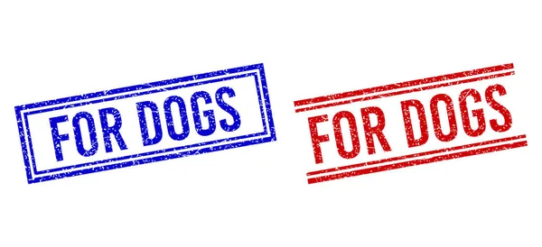 Distúrbio texturizado para o selo de cães com linhas duplas —  Vetores de Stock