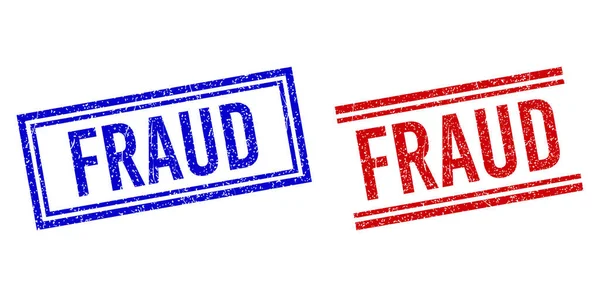 쌍줄로 된 FRAUD 계단 계단 — 스톡 벡터