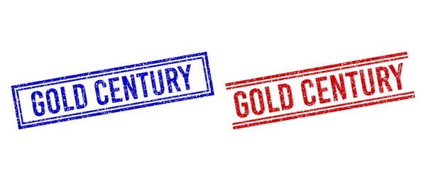 Резиновые текстурированные золотые центровые марки с двойными линиями — стоковый вектор