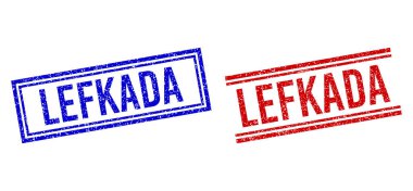 Çizilmiş Çift Çizgili LeFKADA Damgaları