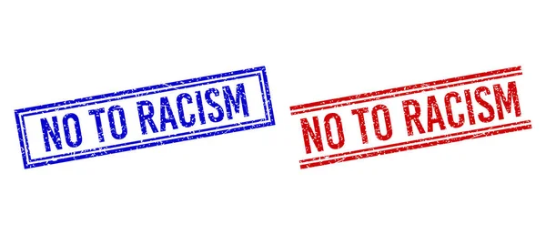 Грандж текстуровані NO TO RACISM Статистика з подвійними лініями — стоковий вектор