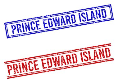 Grunge Kalıplı PRINCE EDWARD ADASI Çift Çizgili Mühür