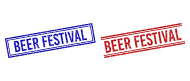 Tehlike desenli bira ziyafeti. Çift çizgili mühür.