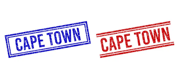 拼凑而成的双行纸制CAPE TOWN邮票 — 图库矢量图片