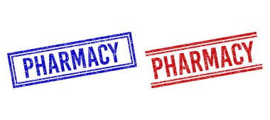 Çift Çizgili Grunge Desenli Heceleme Mührü